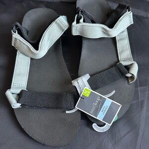 West Loop Black and Gray Men's Sandals